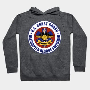 USCG Helicopter Rescue Swimmer patch Hoodie